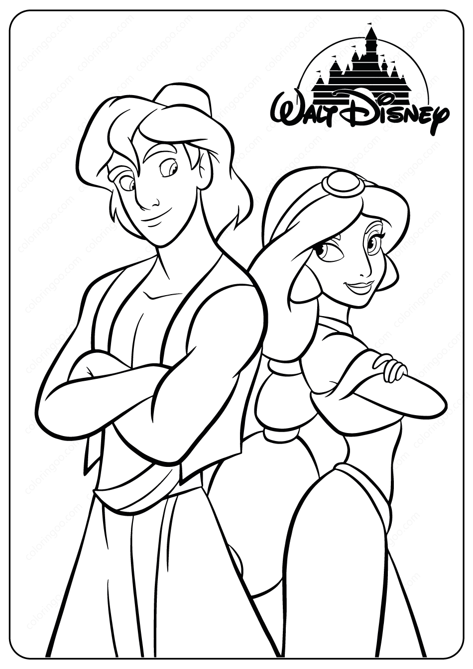 Aladdin Coloring Pages 29