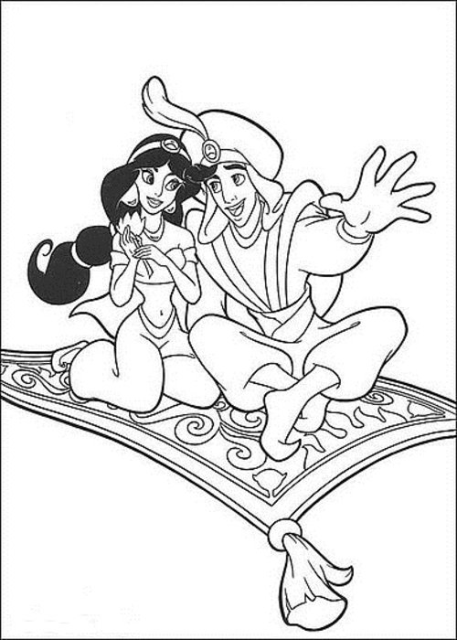 Aladdin Coloring Pages 43