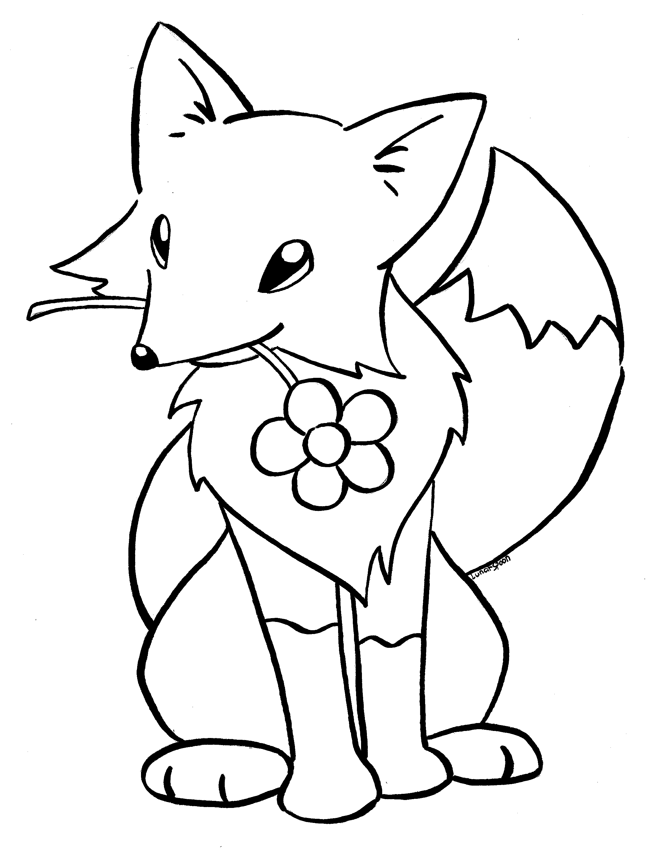 Coloring Pages Fox 1