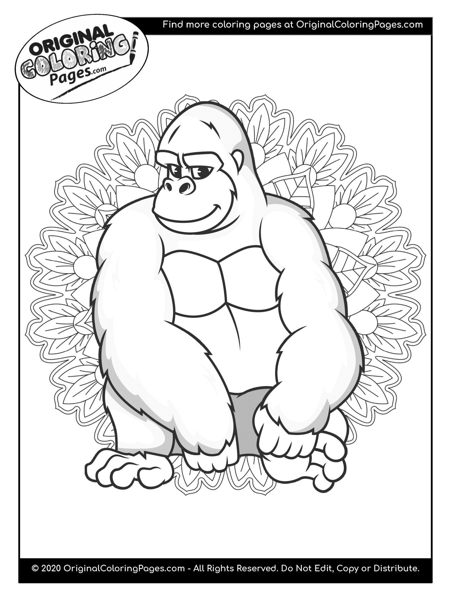 Coloring Pages Of Gorillas 13