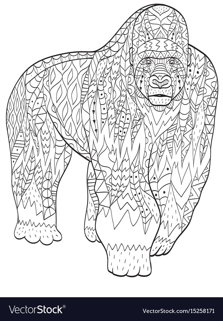 Coloring Pages Of Gorillas 16