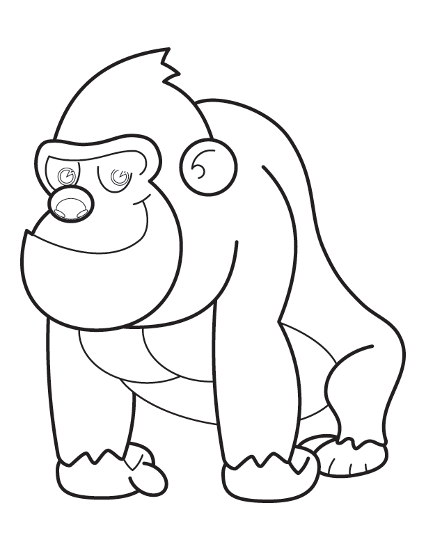 Coloring Pages Of Gorillas 2