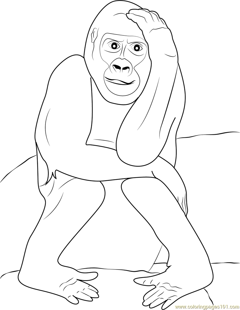 Coloring Pages Of Gorillas 37