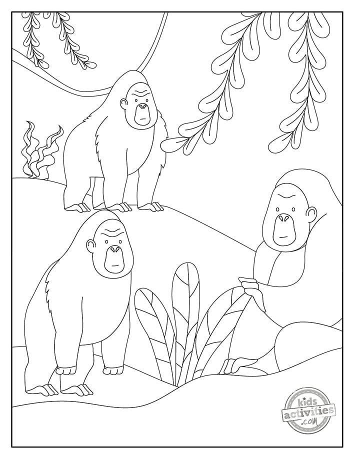 Coloring Pages Of Gorillas 39