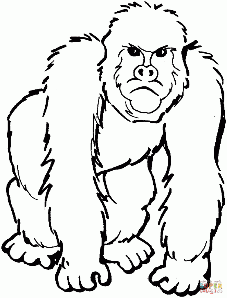 Coloring Pages Of Gorillas 41