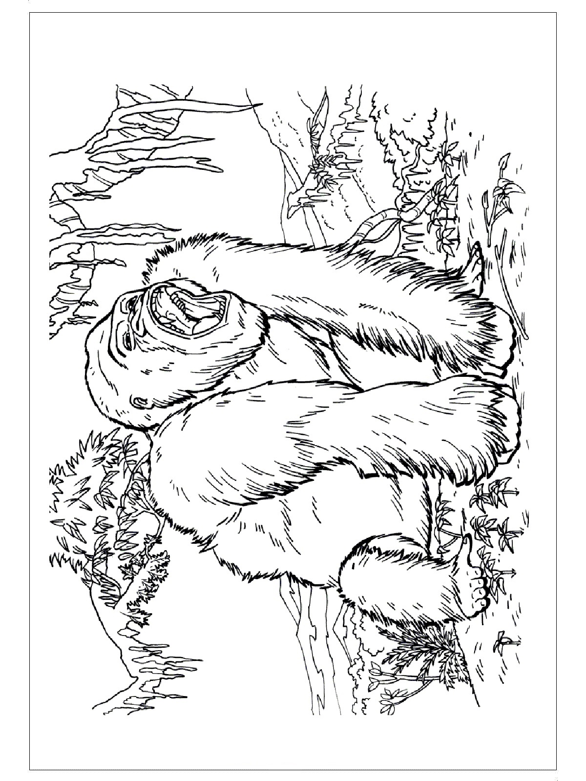 Coloring Pages Of Gorillas 43