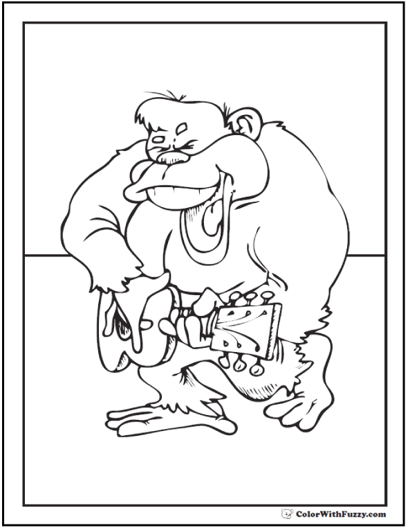 Coloring Pages Of Gorillas 46