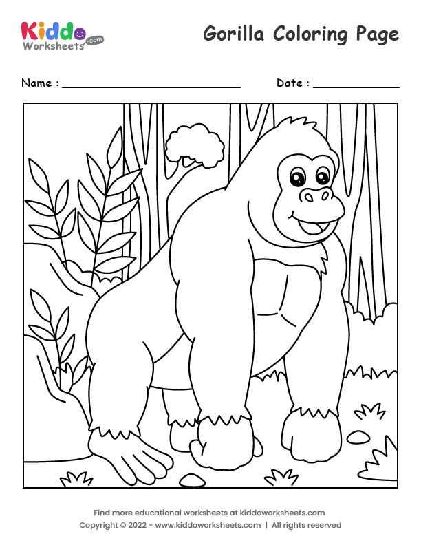 Coloring Pages Of Gorillas 54