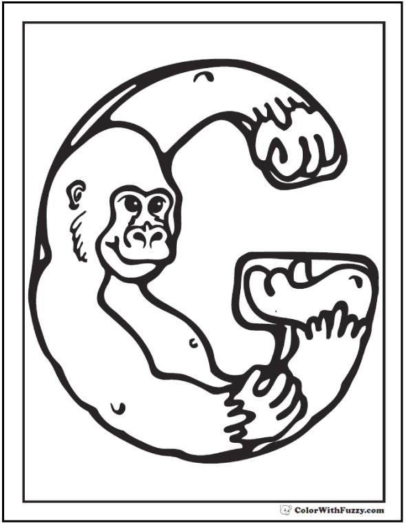 Coloring Pages Of Gorillas 67