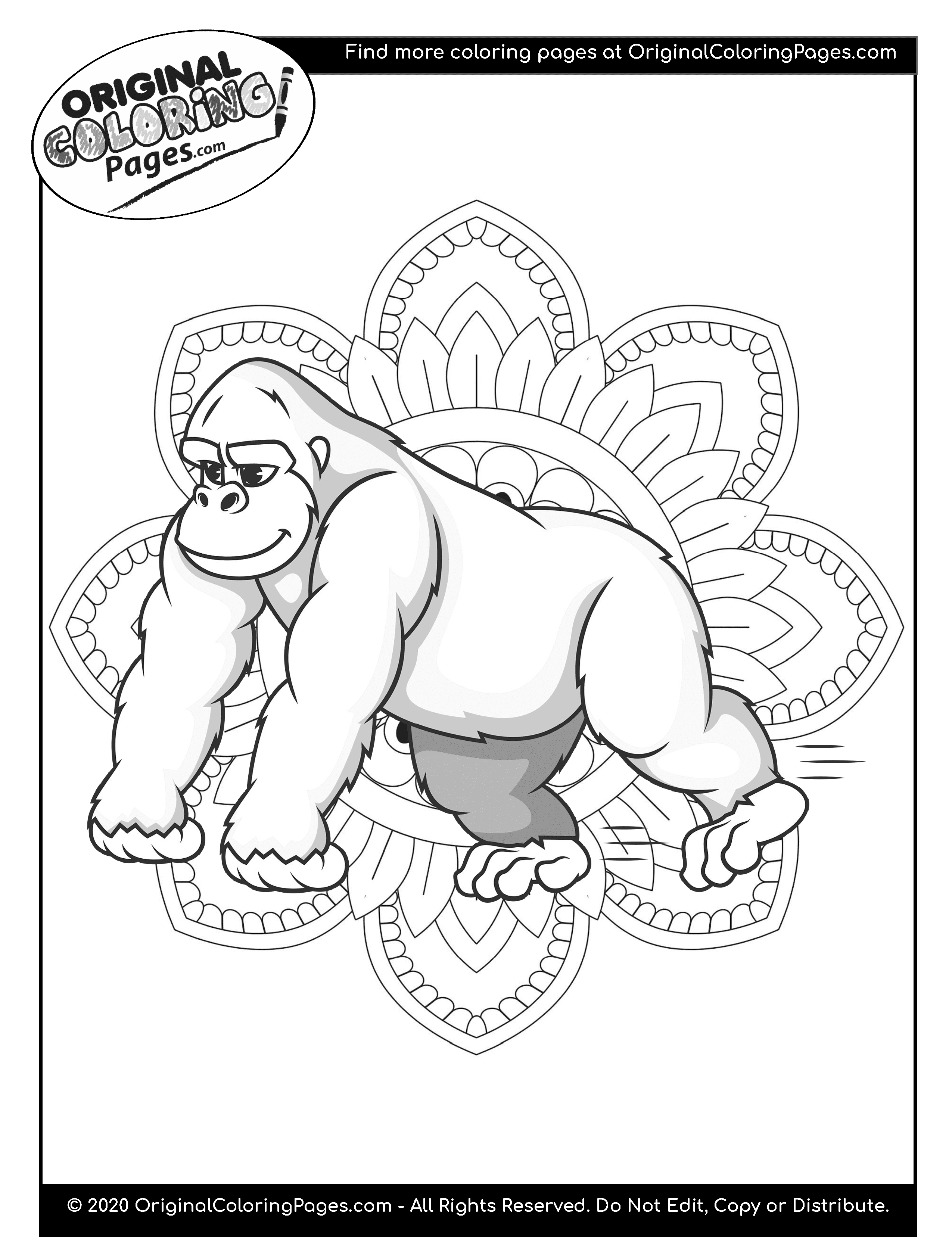 Coloring Pages Of Gorillas 74