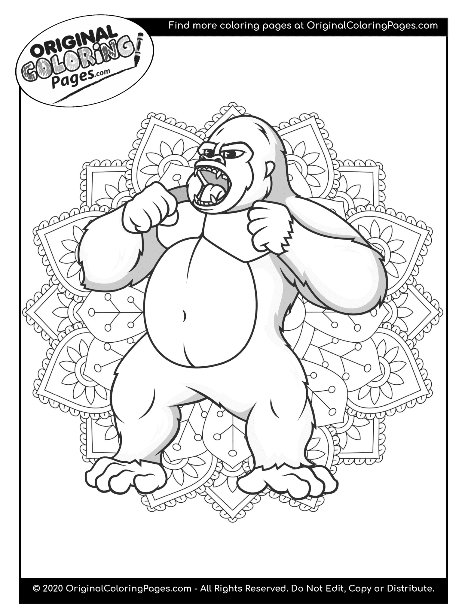 Coloring Pages Of Gorillas 86