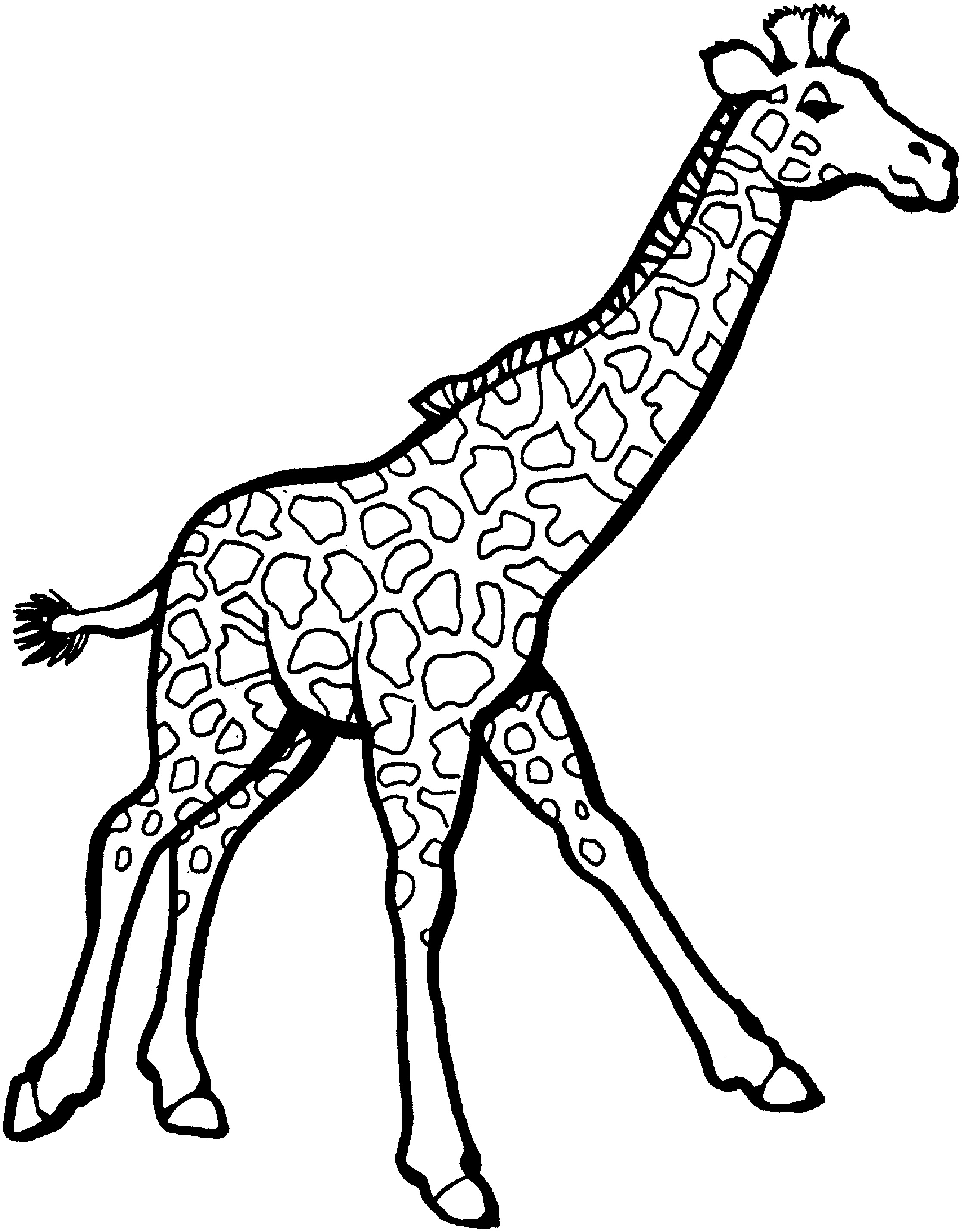 Giraffe Coloring Sheet 1