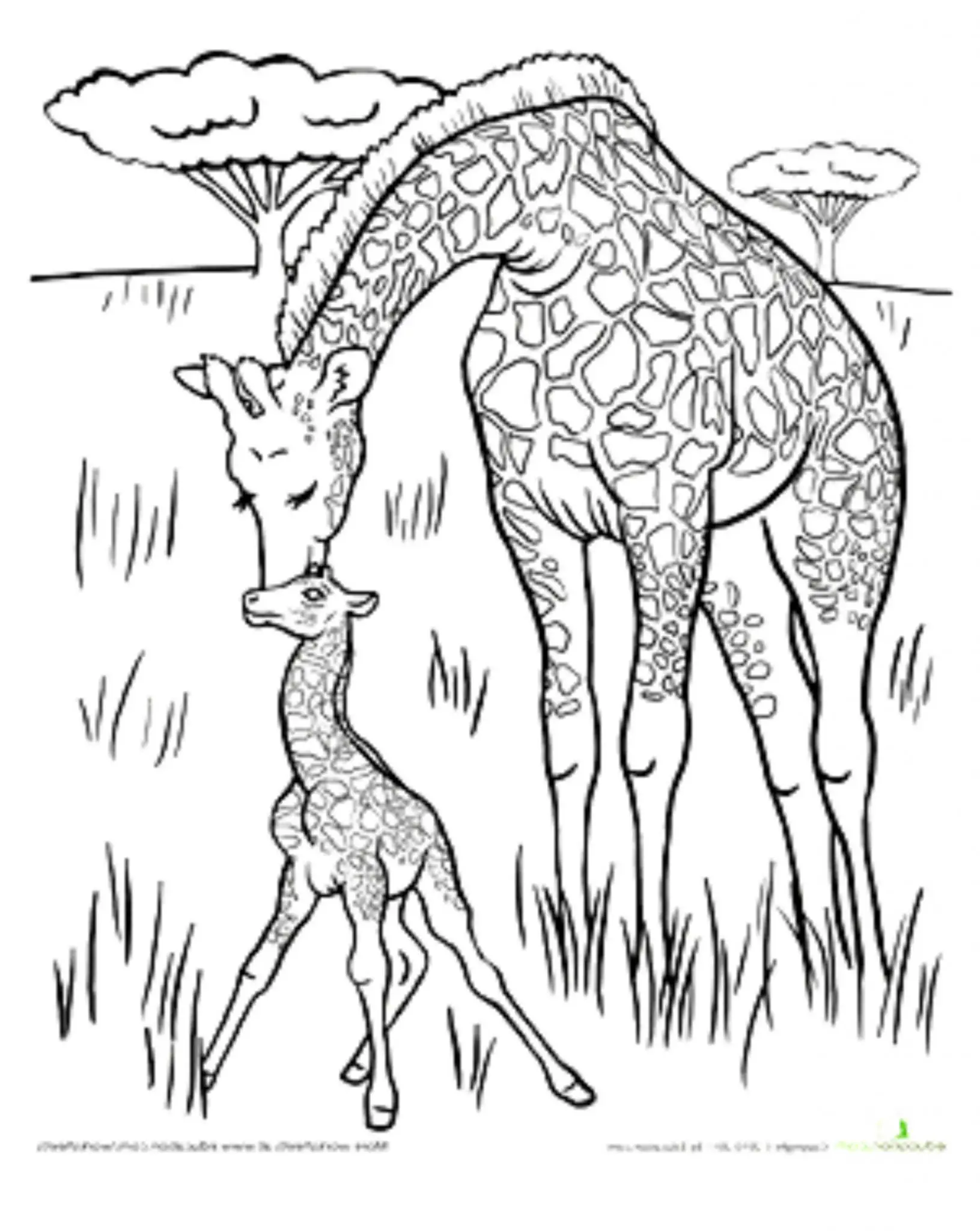 Giraffe Coloring Sheet 10