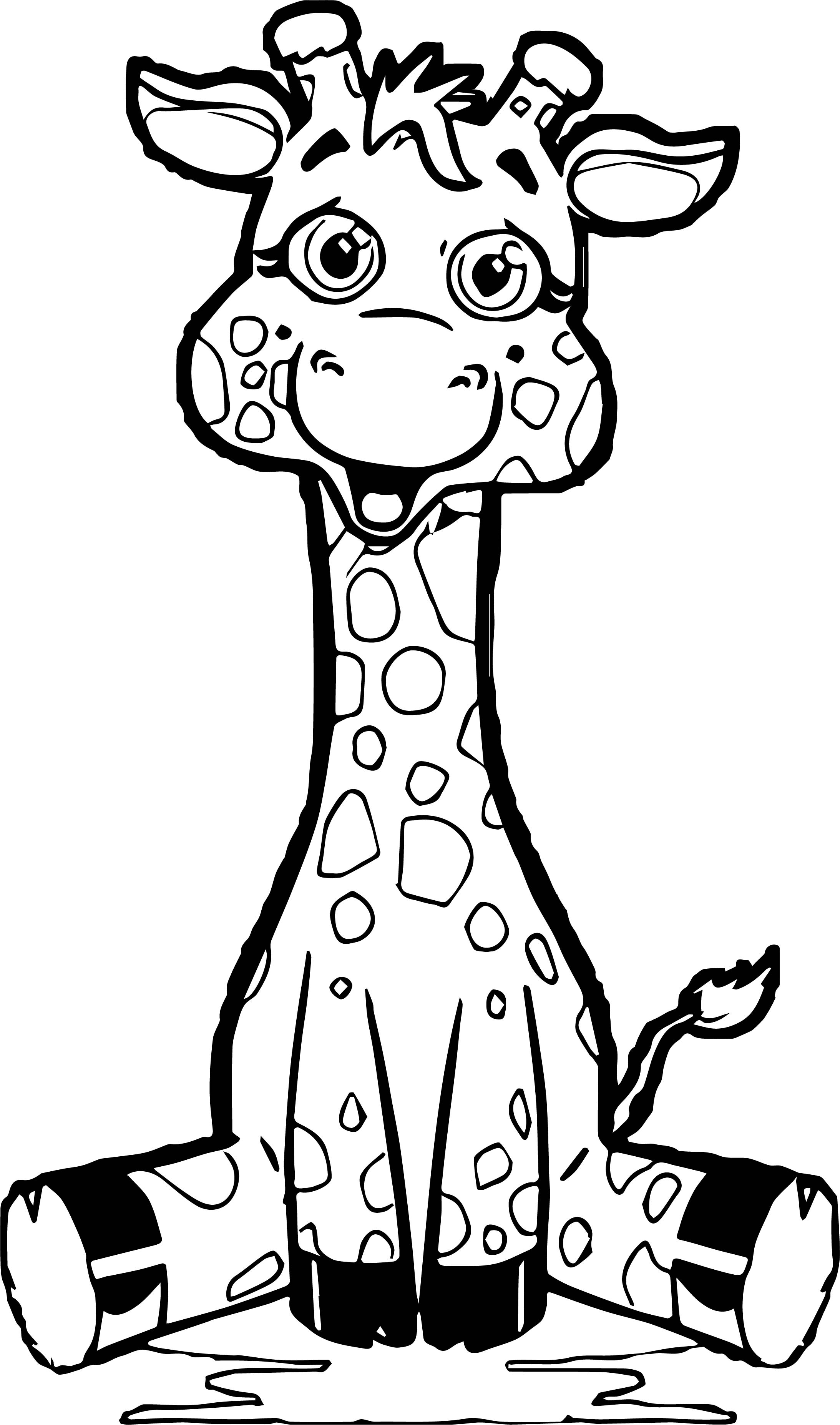 Giraffe Coloring Sheet 2