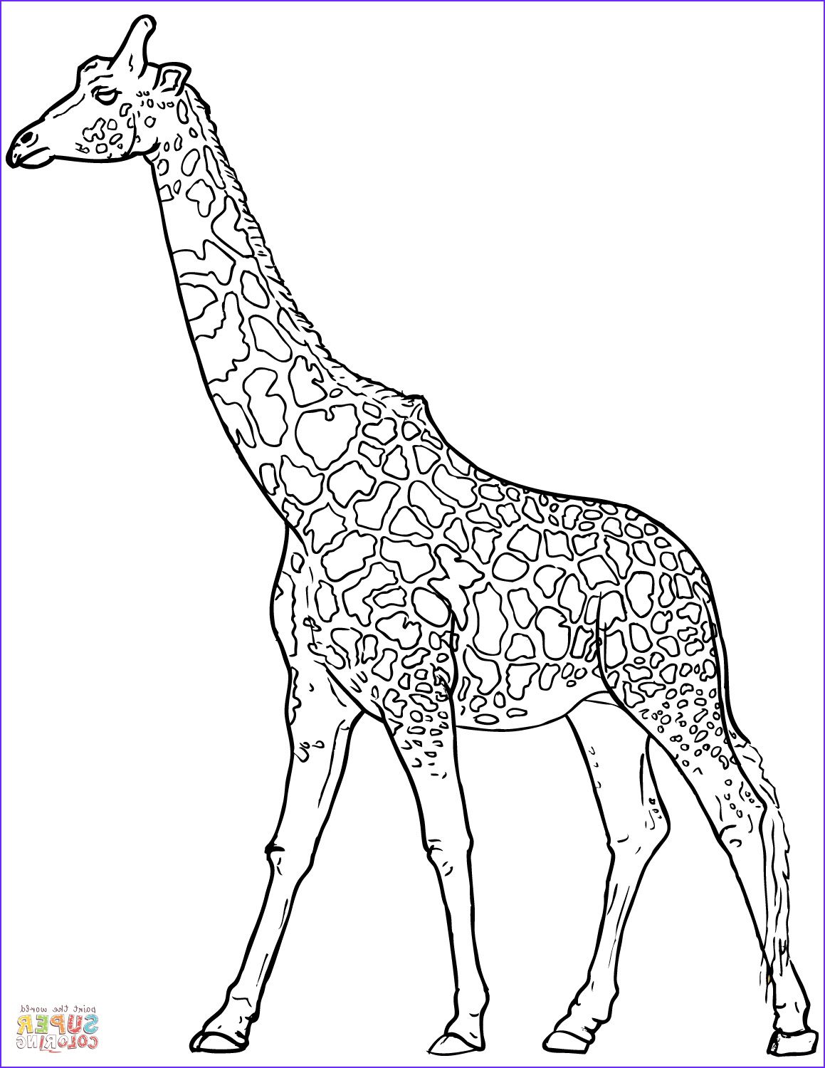 Giraffe Coloring Sheet 6