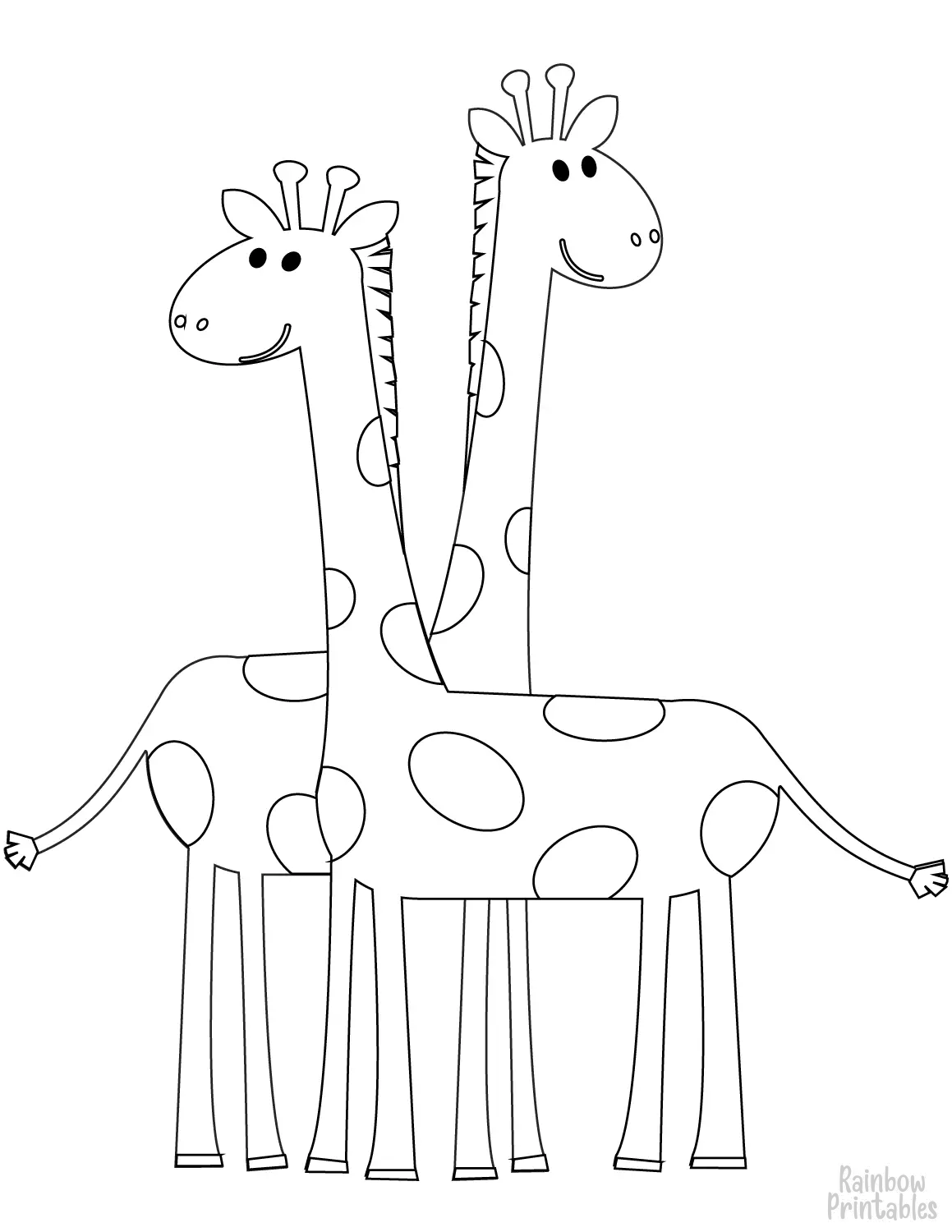 Giraffe Coloring Sheet 7