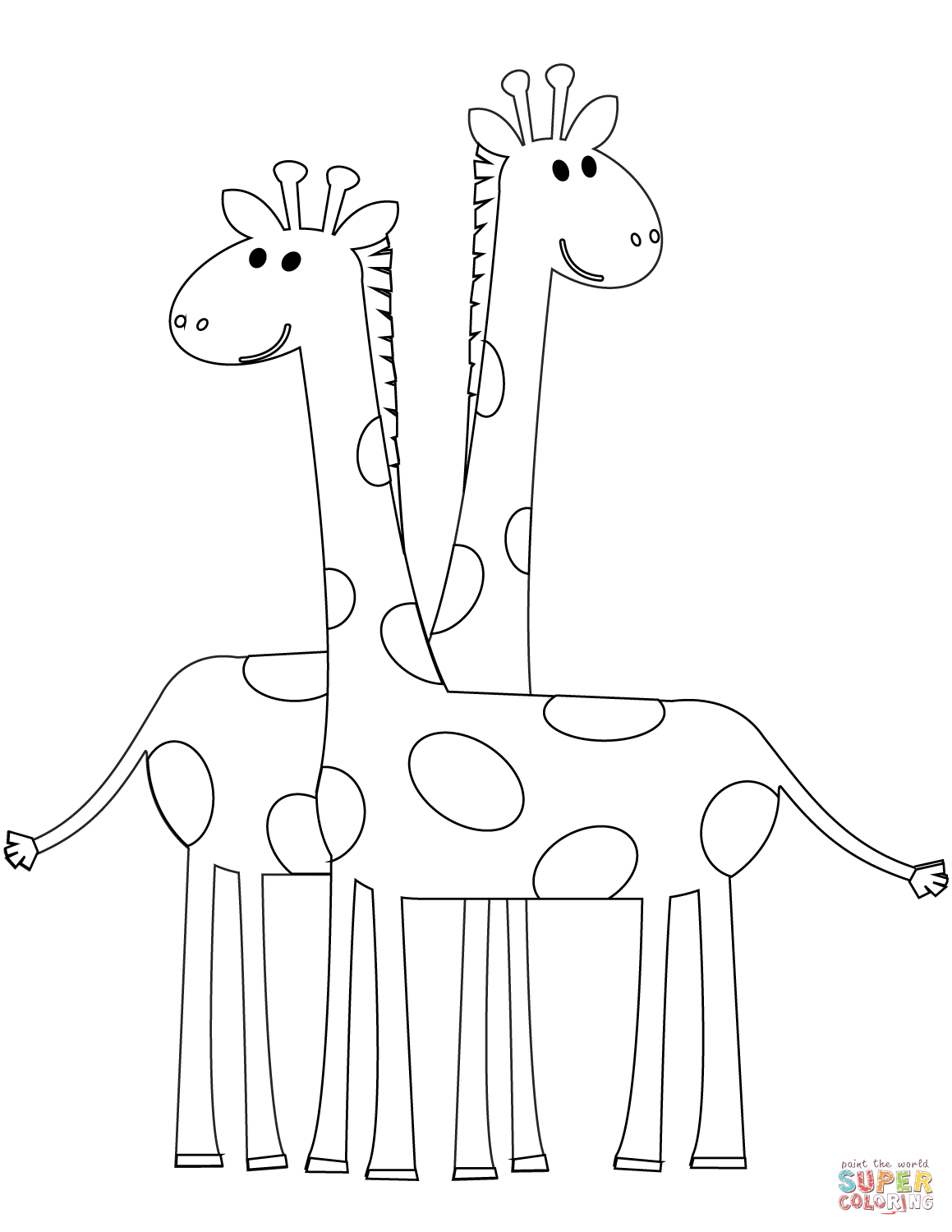 Giraffe Coloring Sheet 9