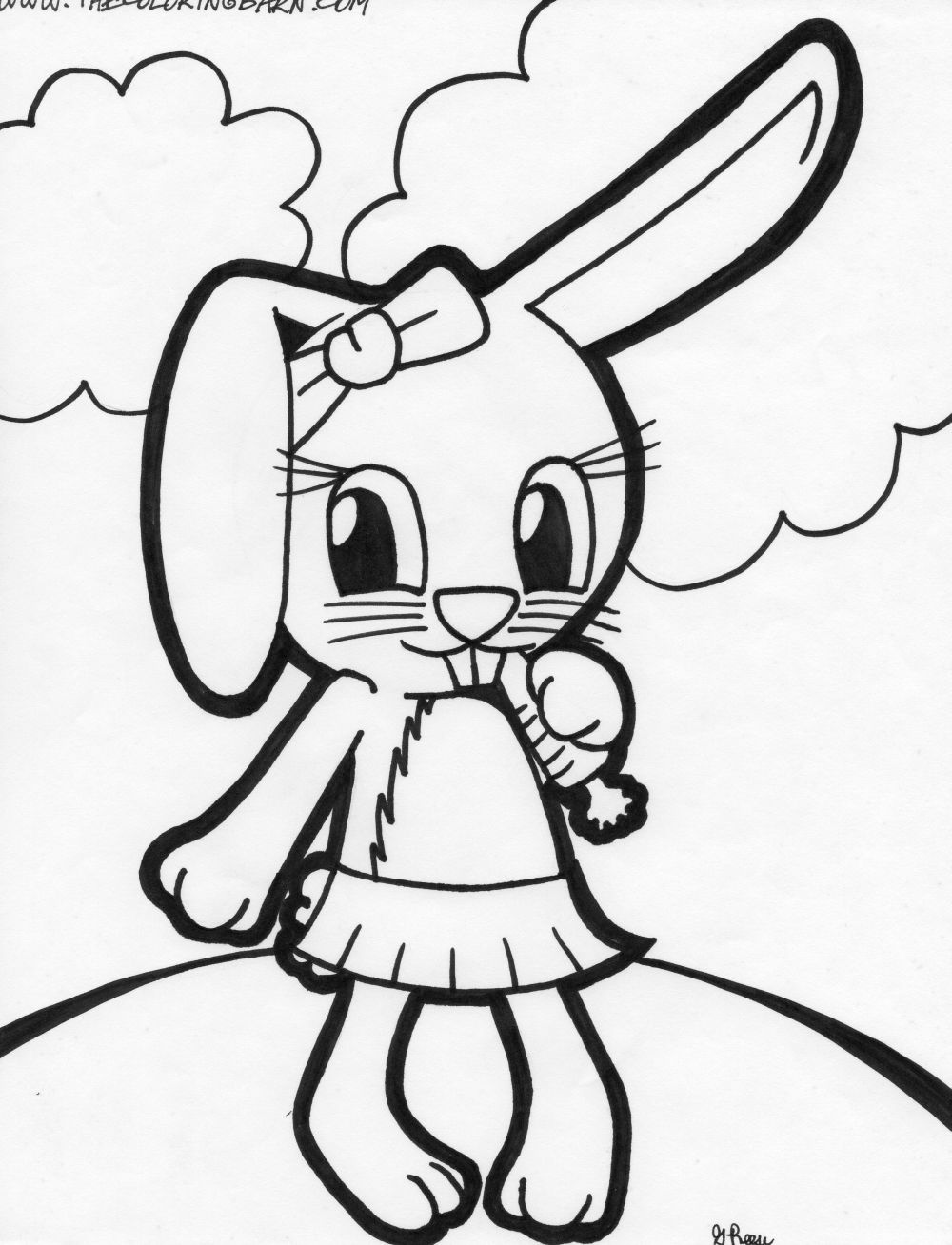 45 Cute Bunny Coloring Pages 13