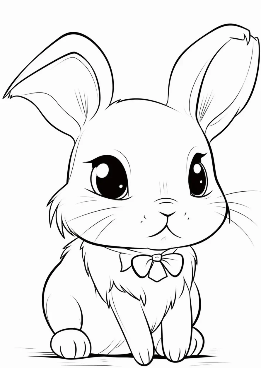 45 Cute Bunny Coloring Pages 14