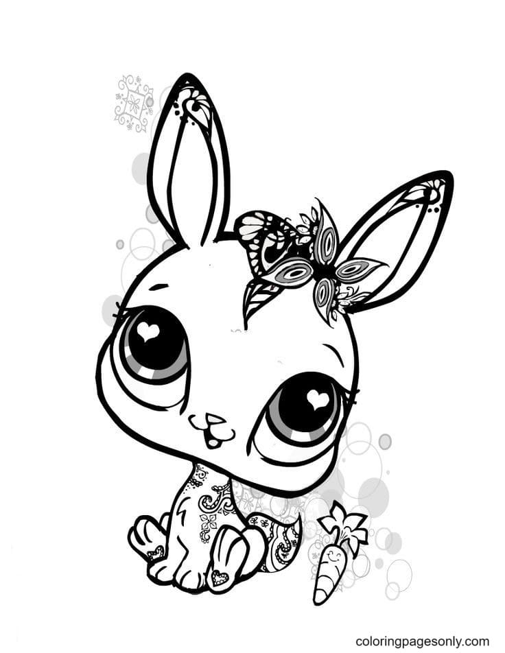 45 Cute Bunny Coloring Pages 17