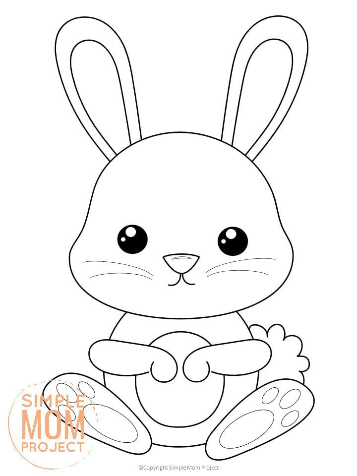 45 Cute Bunny Coloring Pages 18