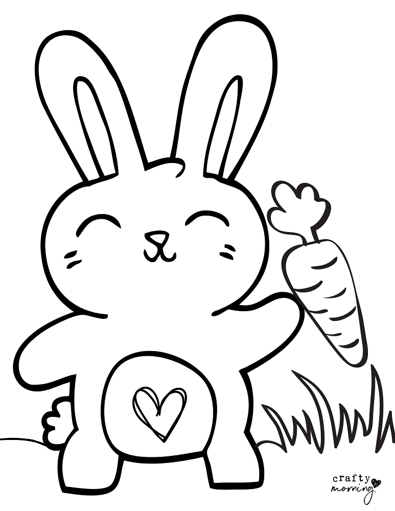 45 Cute Bunny Coloring Pages 2