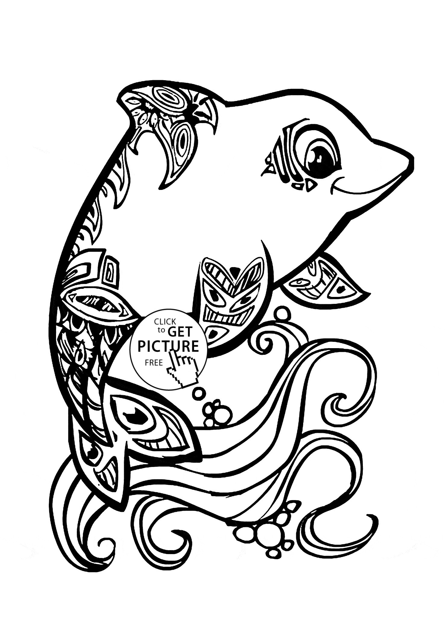 45 Dolphin Coloring Sheet 10