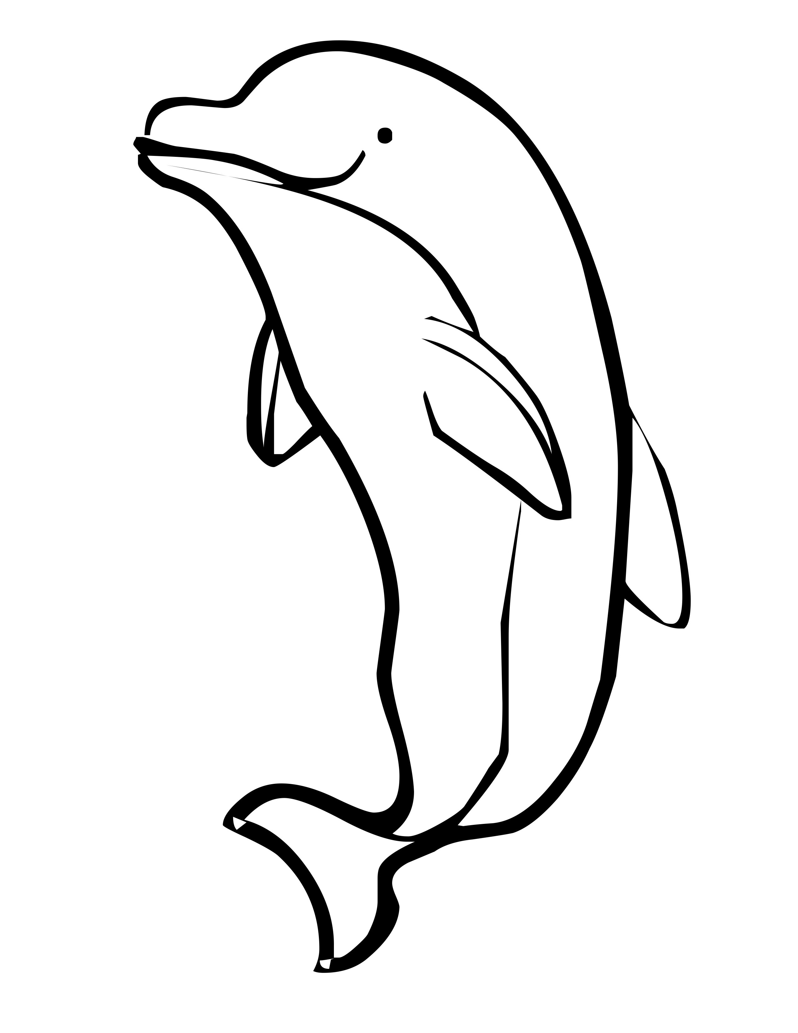 45 Dolphin Coloring Sheet 16