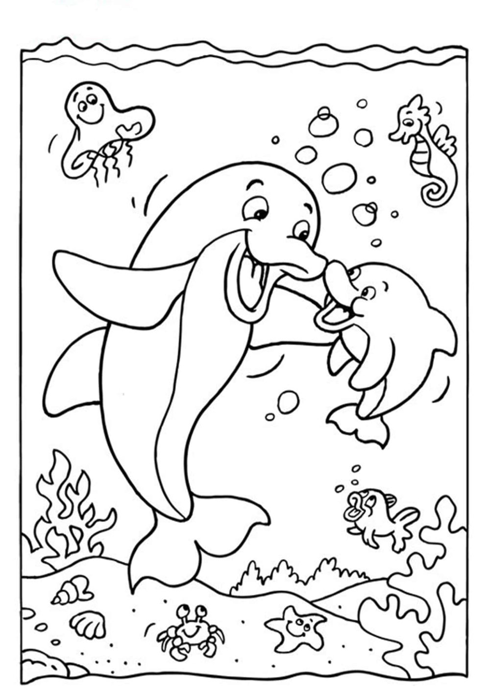 45 Dolphin Coloring Sheet 19