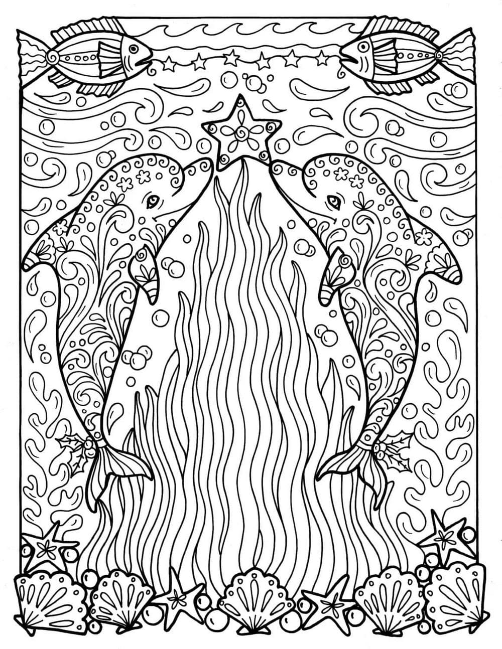 45 Dolphin Coloring Sheet 22