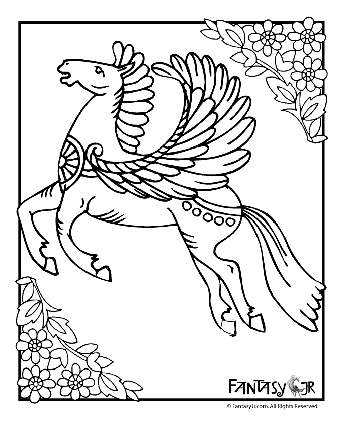 50 Pegasus Coloring Pages 12