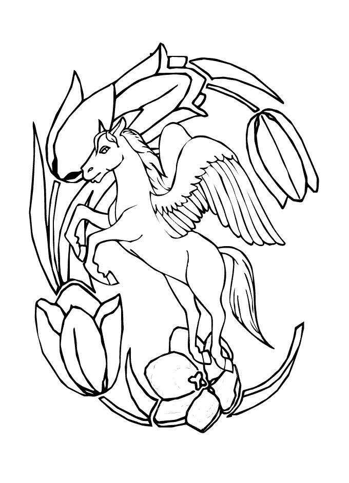 50 Pegasus Coloring Pages 26