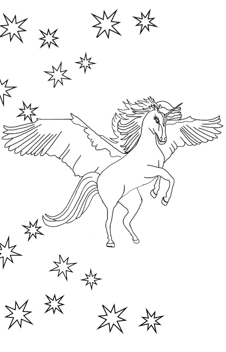 50 Pegasus Coloring Pages 30