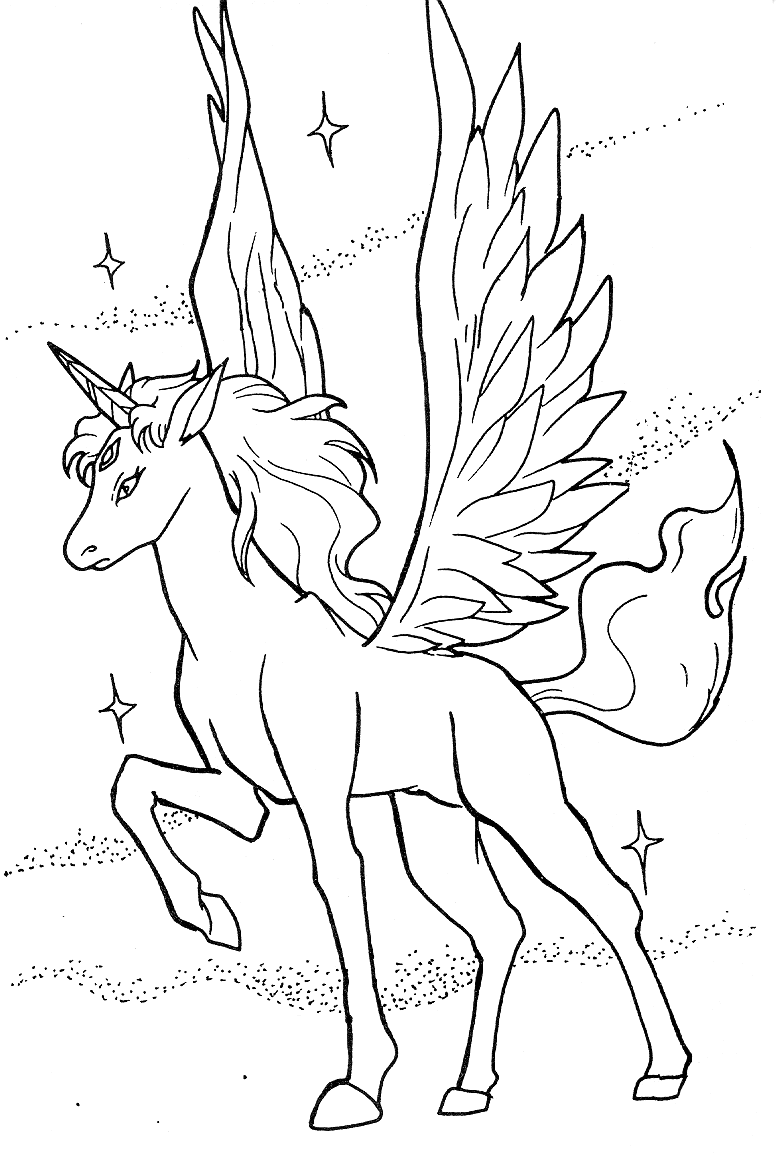 50 Pegasus Coloring Pages 34