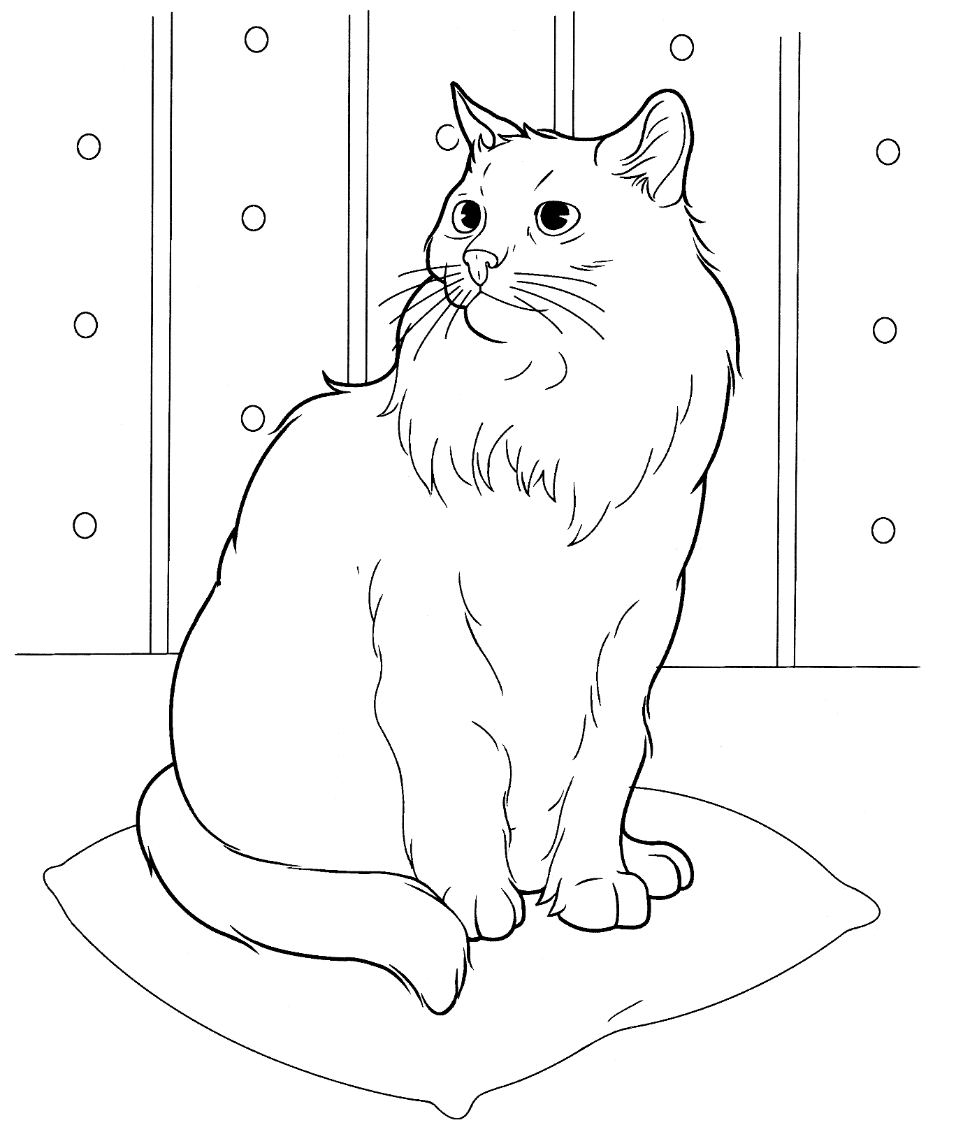 55 Cat Coloring Pages Realistic 15