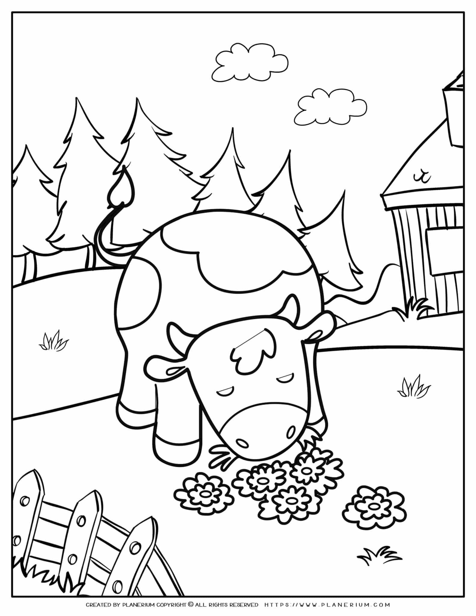 55 Coloring Pages For Cows 31