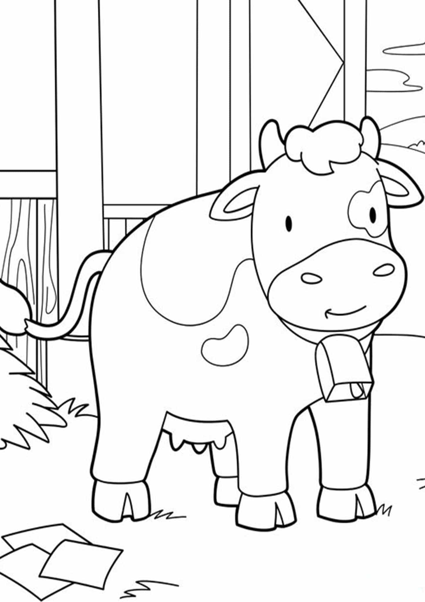 55 Coloring Pages For Cows 43