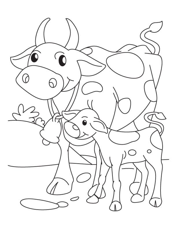 55 Coloring Pages For Cows 48