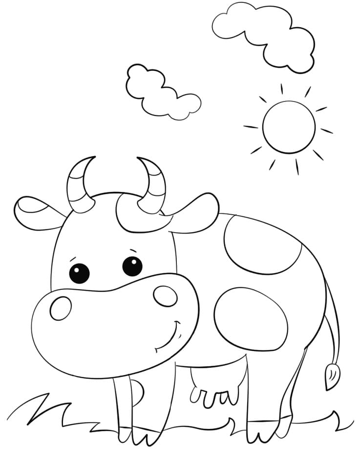 55 Coloring Pages For Cows 58