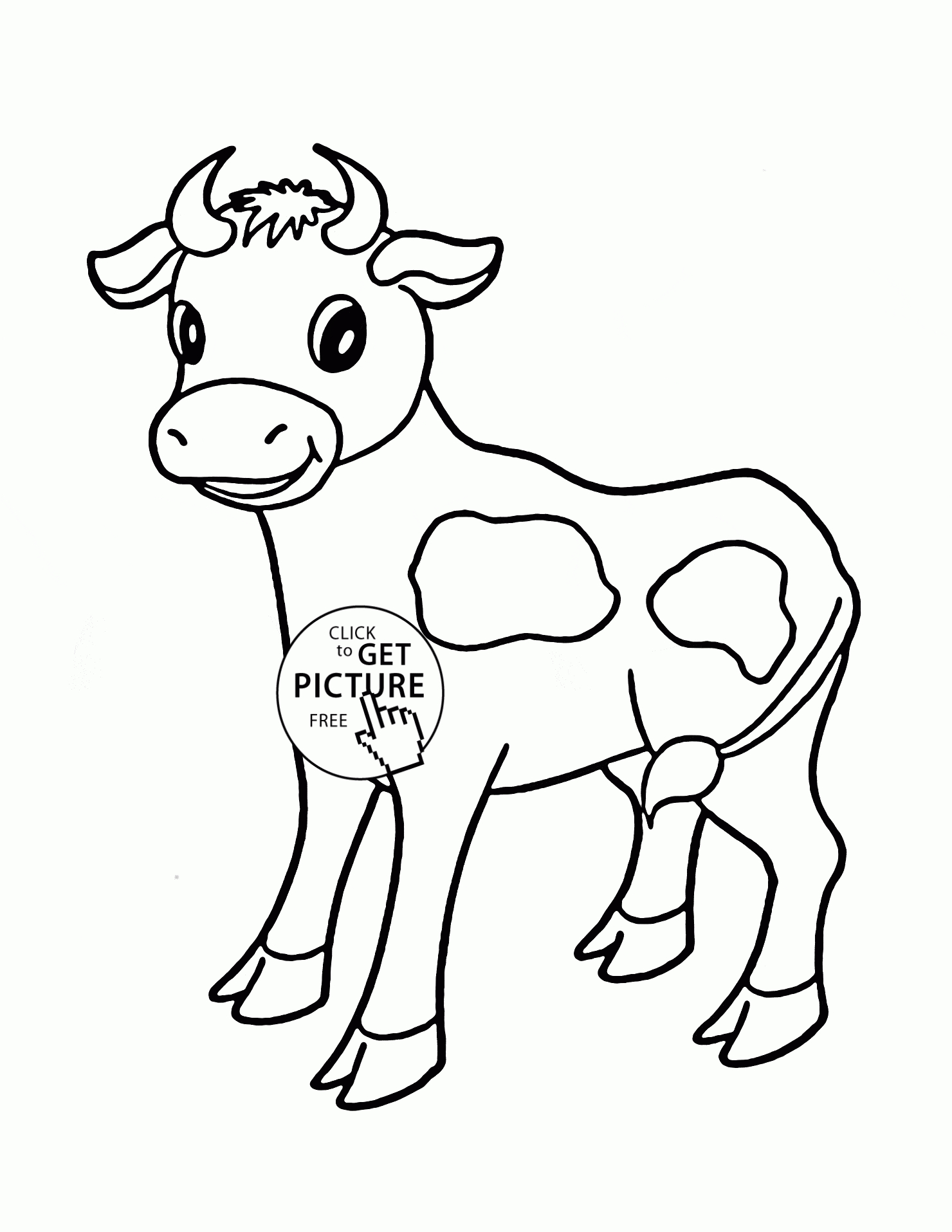 55 Coloring Pages For Cows 59