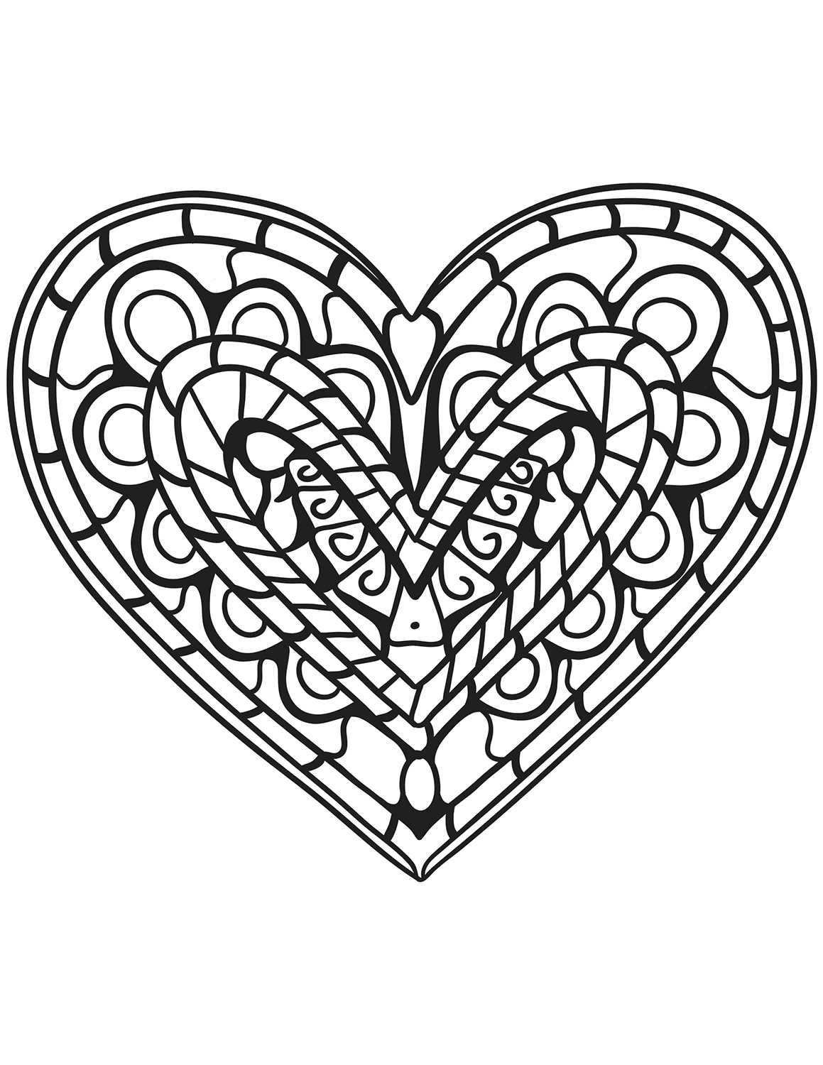 55 Coloring Pages Heart 32