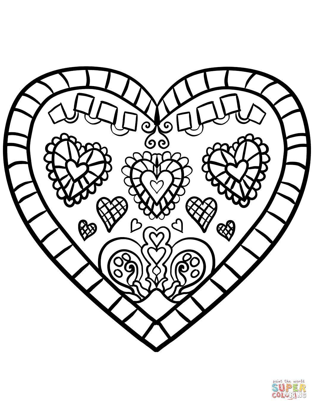 55 Coloring Pages Heart 54