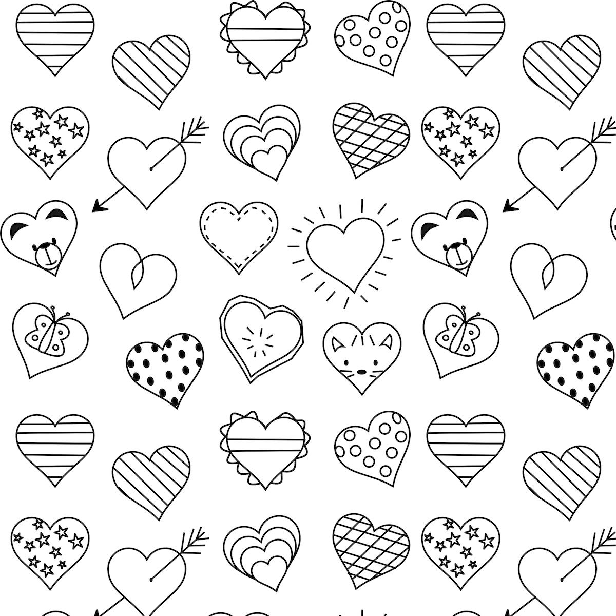 55 Coloring Pages Heart 58