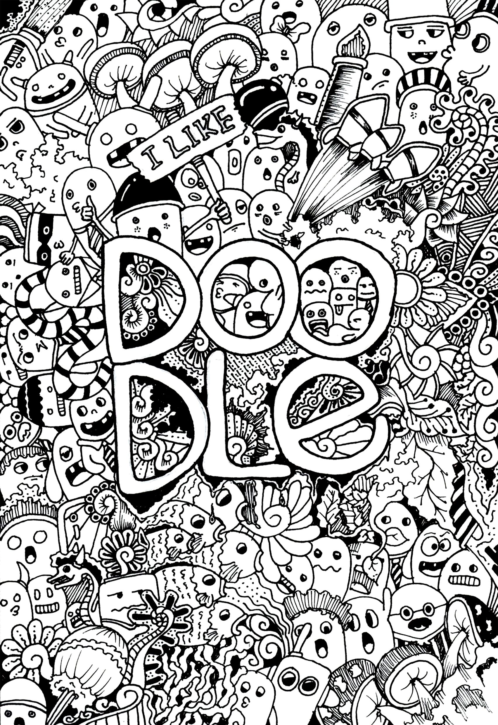 55 Doodle Coloring Pages 2