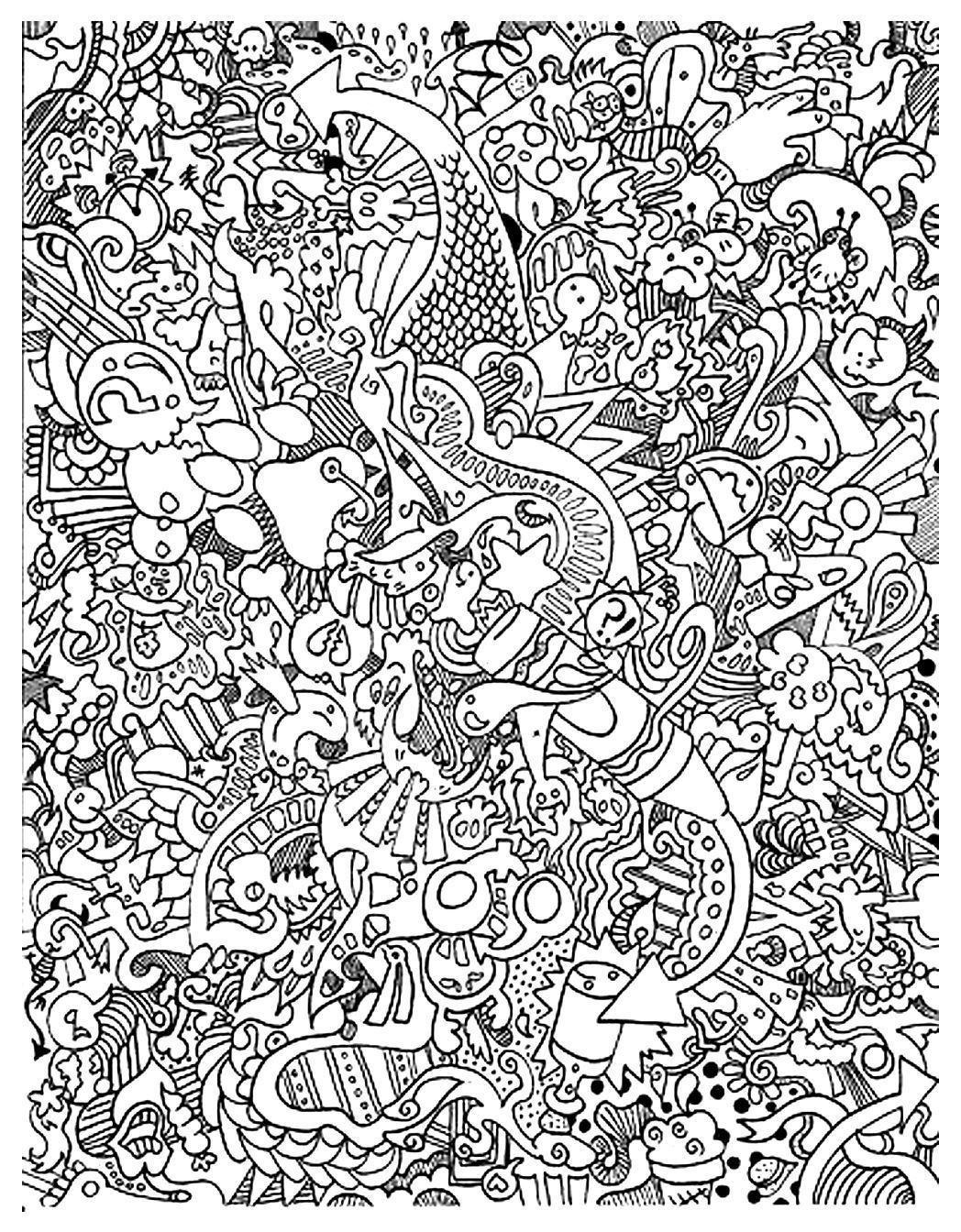 55 Doodle Coloring Pages 4