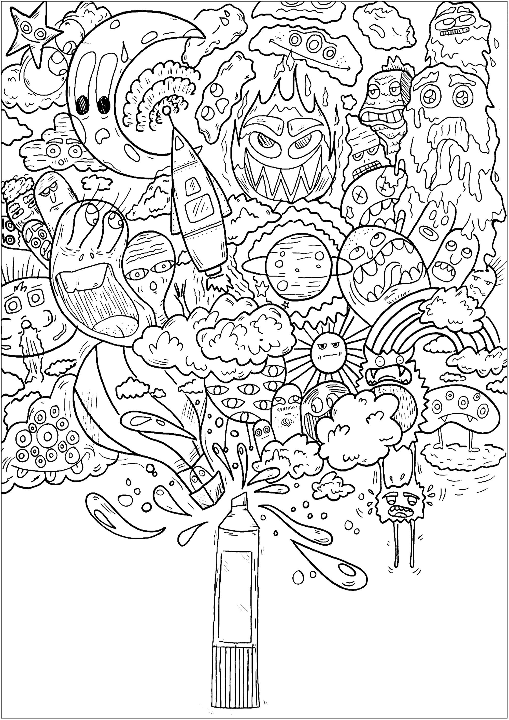 55 Doodle Coloring Pages 43