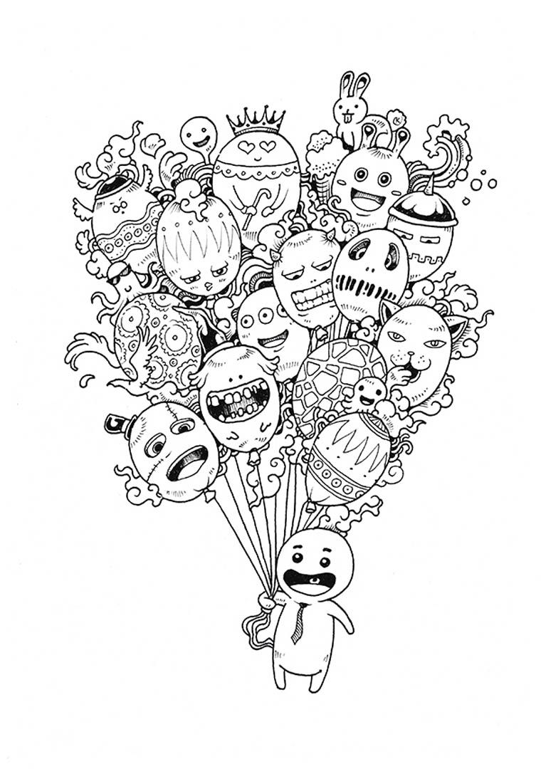 55 Doodle Coloring Pages 47