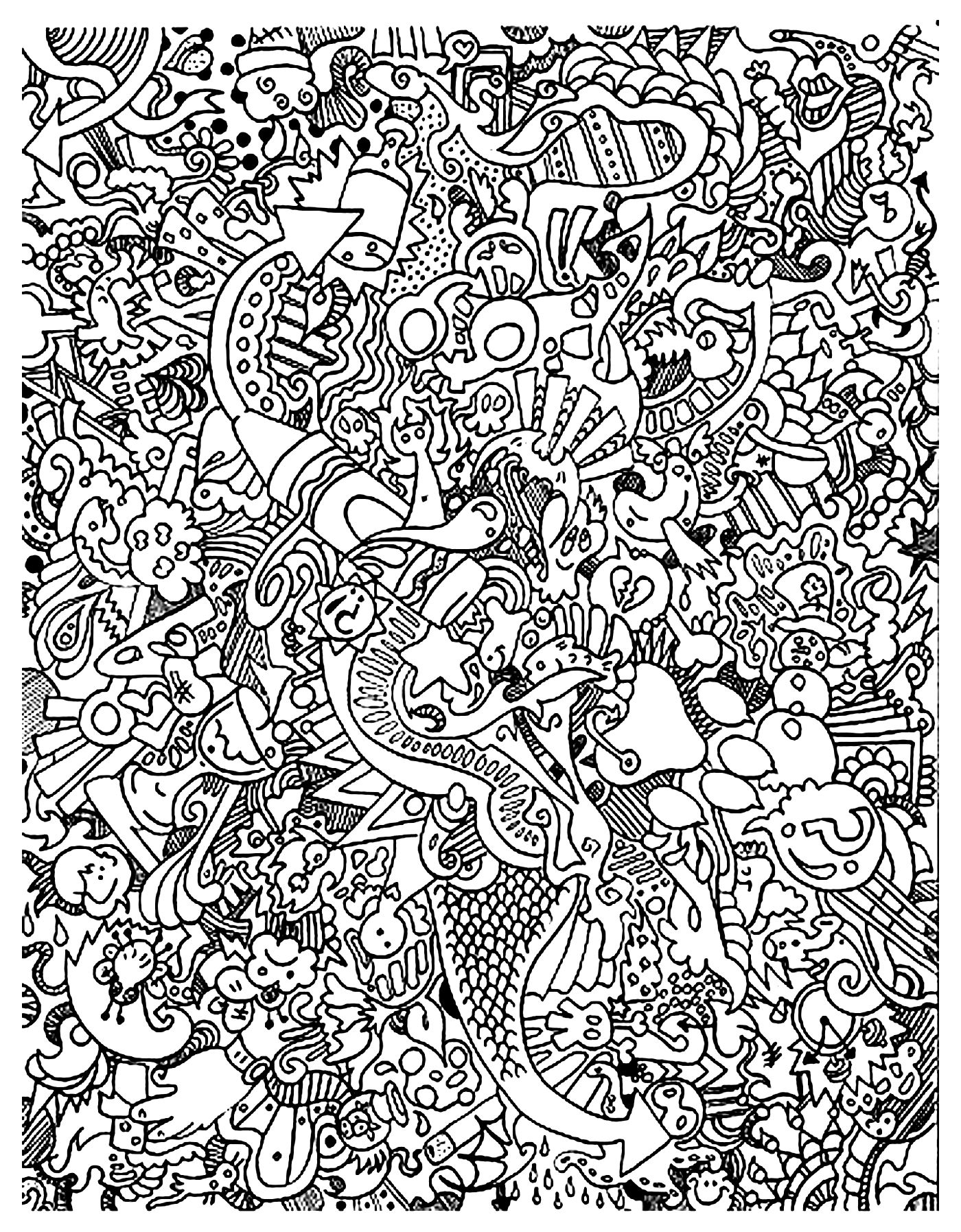 55 Doodle Coloring Pages 51