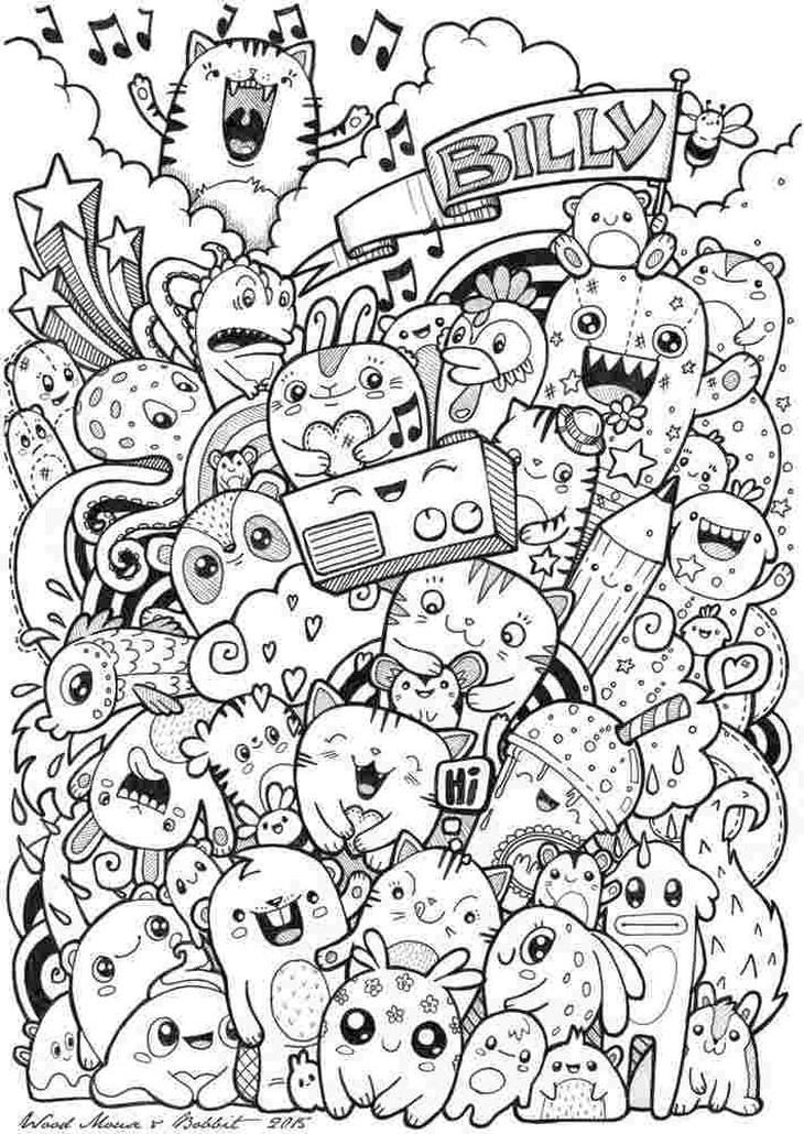 55 Doodle Coloring Pages 53