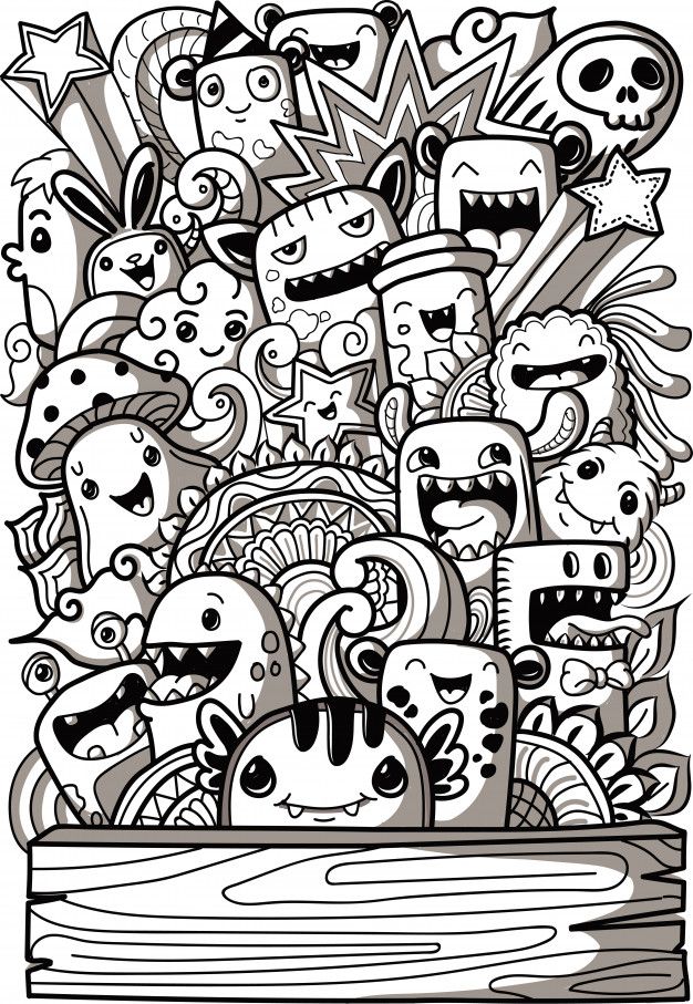 55 Doodle Coloring Pages 6